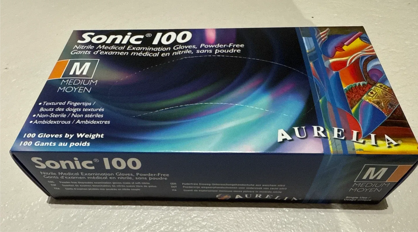 Aurelia Sonic 100 Nitrile Medical Gloves - Medium image indicator(2)