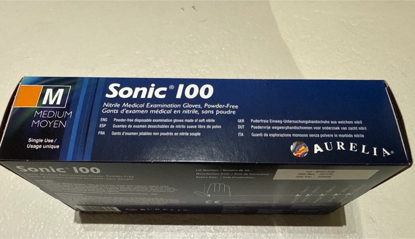 Aurelia Sonic 100 Nitrile Medical Gloves - Medium image indicator(4)