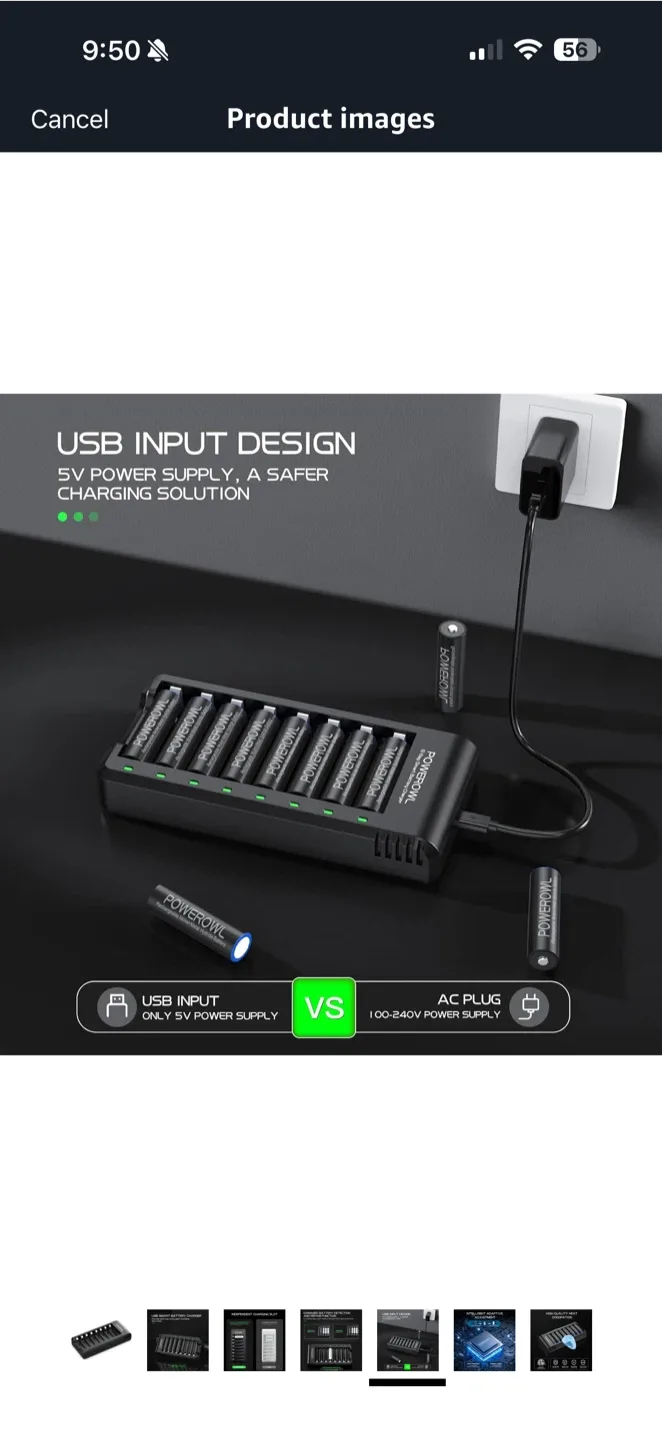 POWEROWL USB Smart Battery Charger image indicator(5)
