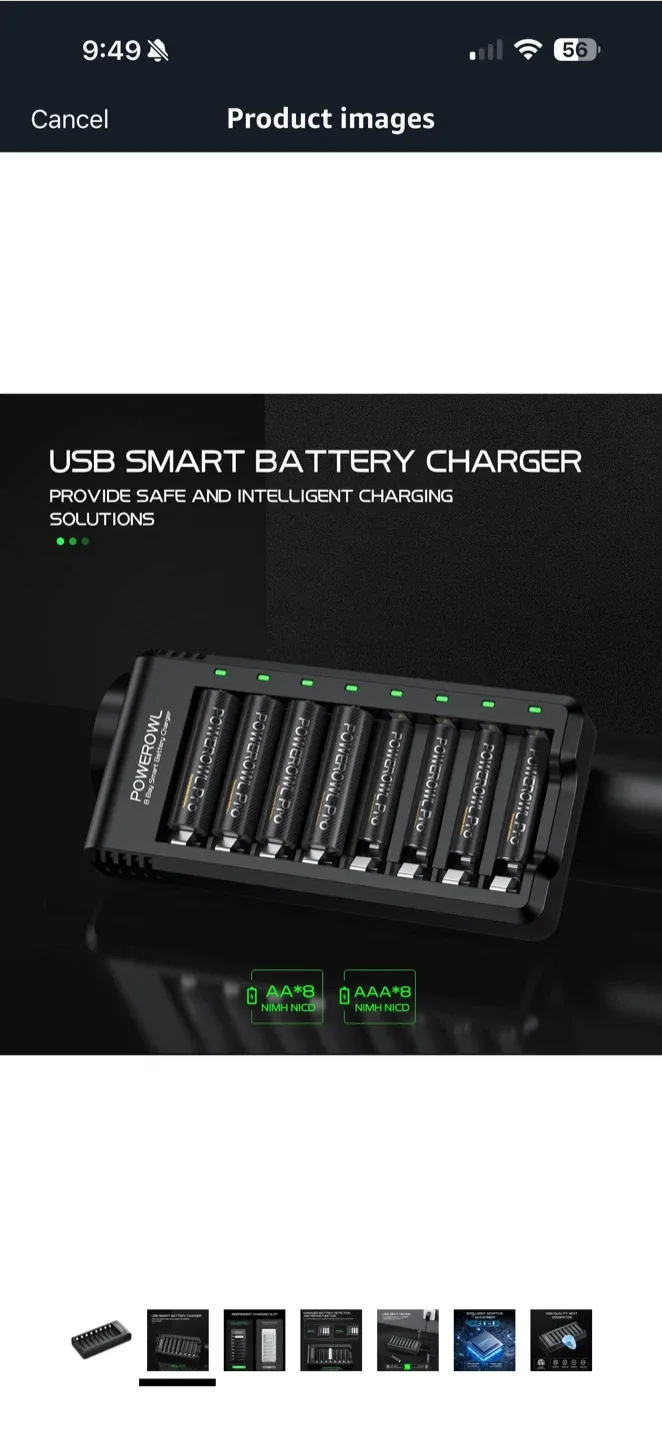 POWEROWL USB Smart Battery Charger image indicator(2)