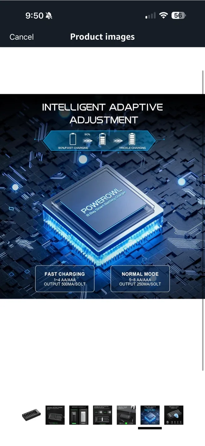 POWEROWL USB Smart Battery Charger image indicator(6)