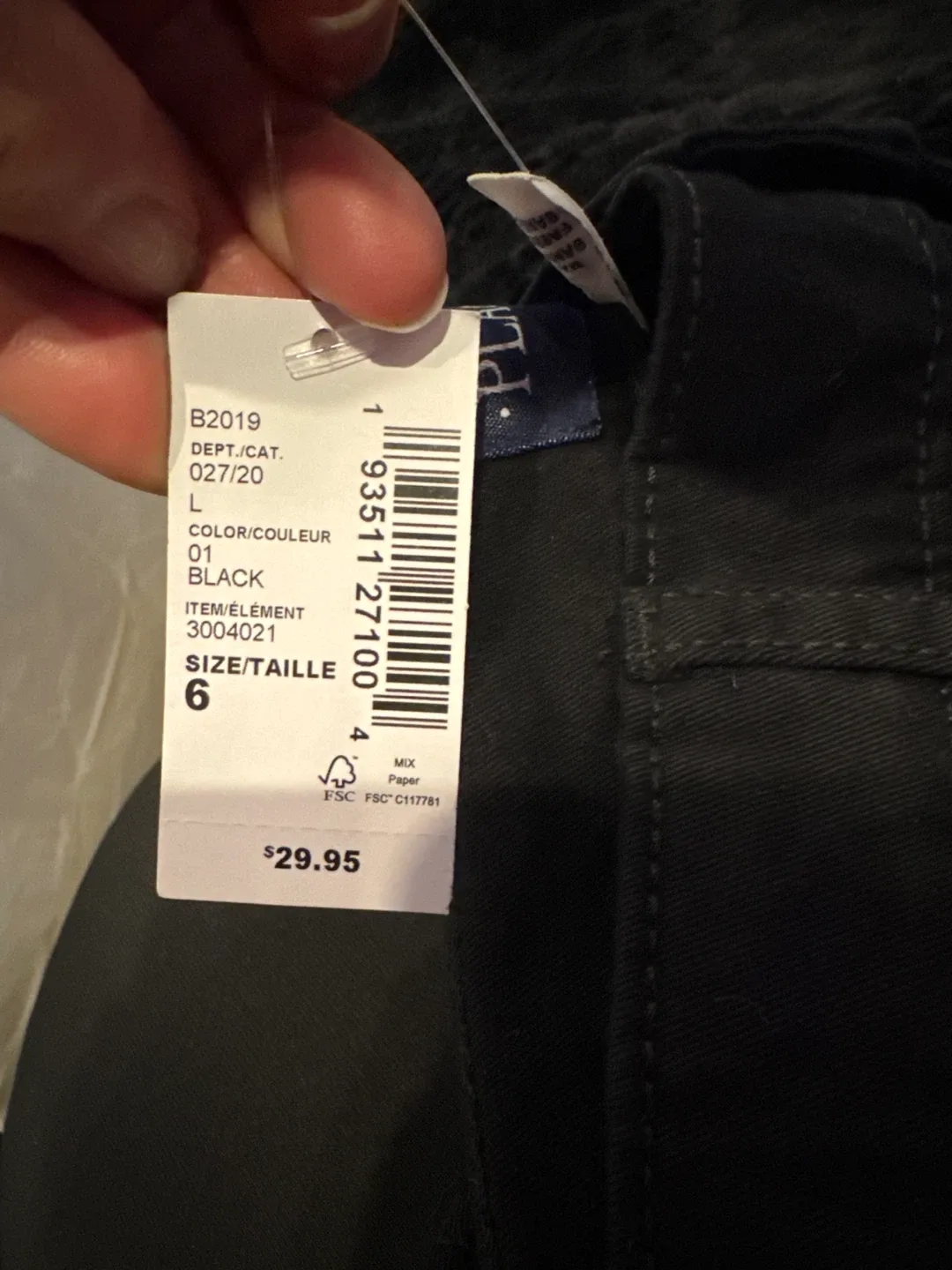 The Children's Place Black Pants - Size 6 image indicator(2)