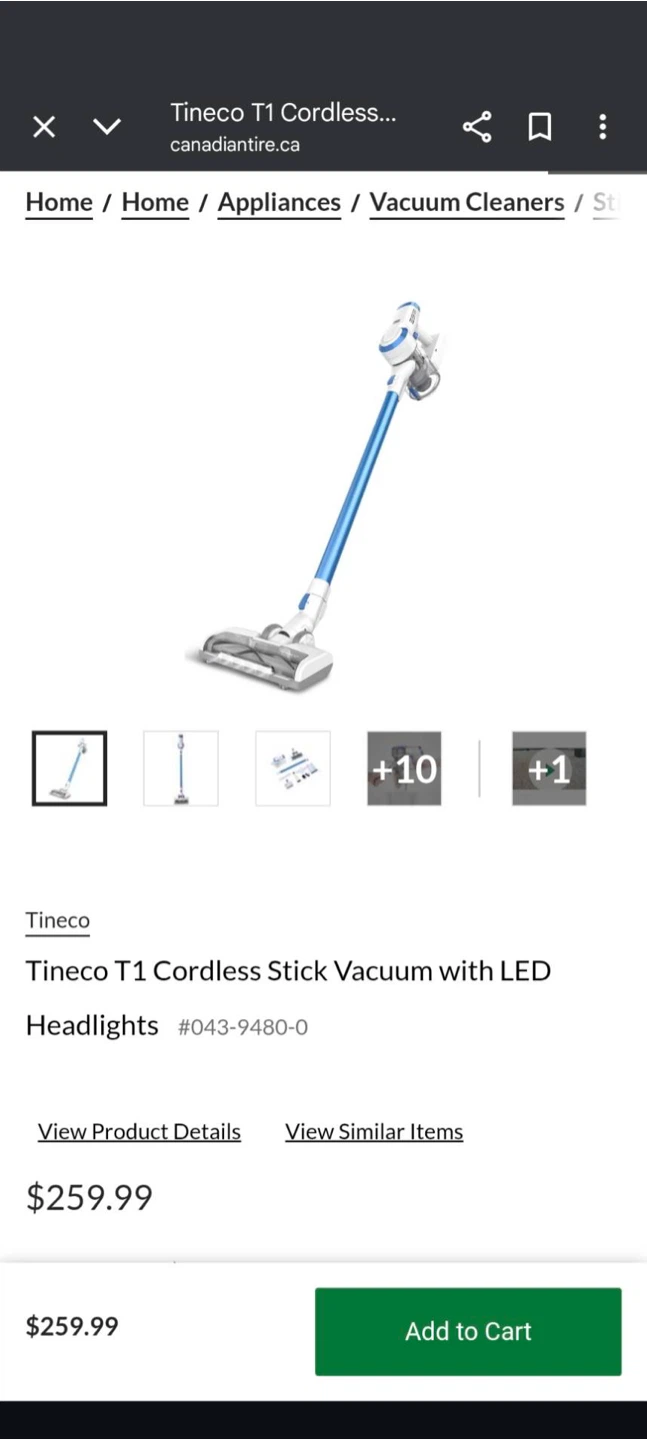 Tineco A10 Cordless Stick Vacuum Cleaner - photo 3