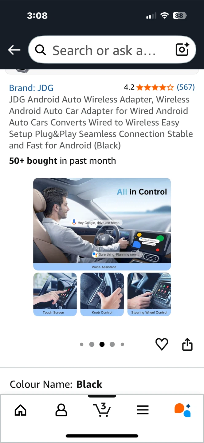 JDG Android Auto Wireless Adapter - Black - photo 5