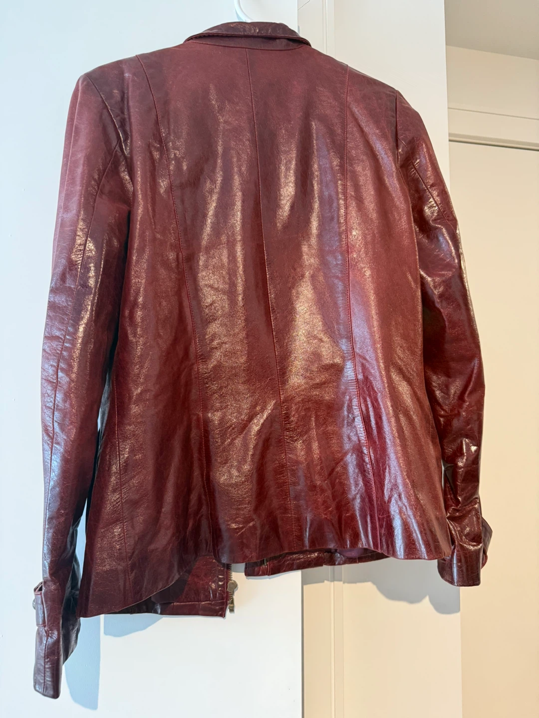 ECE Leather Jacket - Size M - Burgundy - photo 2