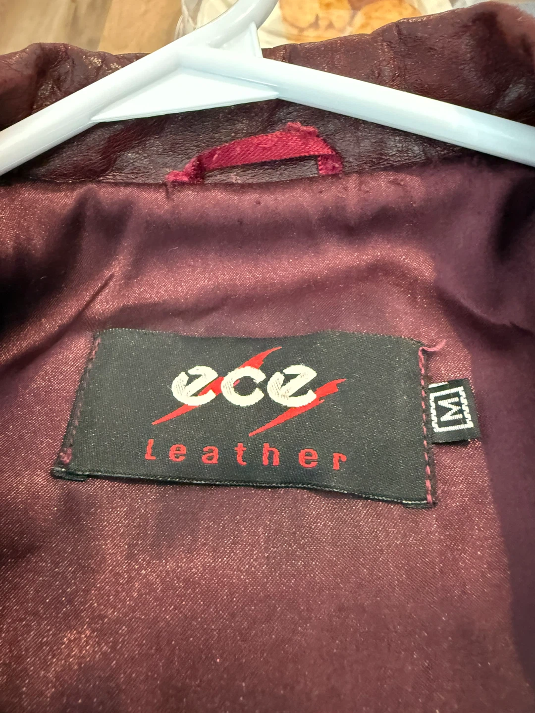 ECE Leather Jacket - Size M - Burgundy - photo 3
