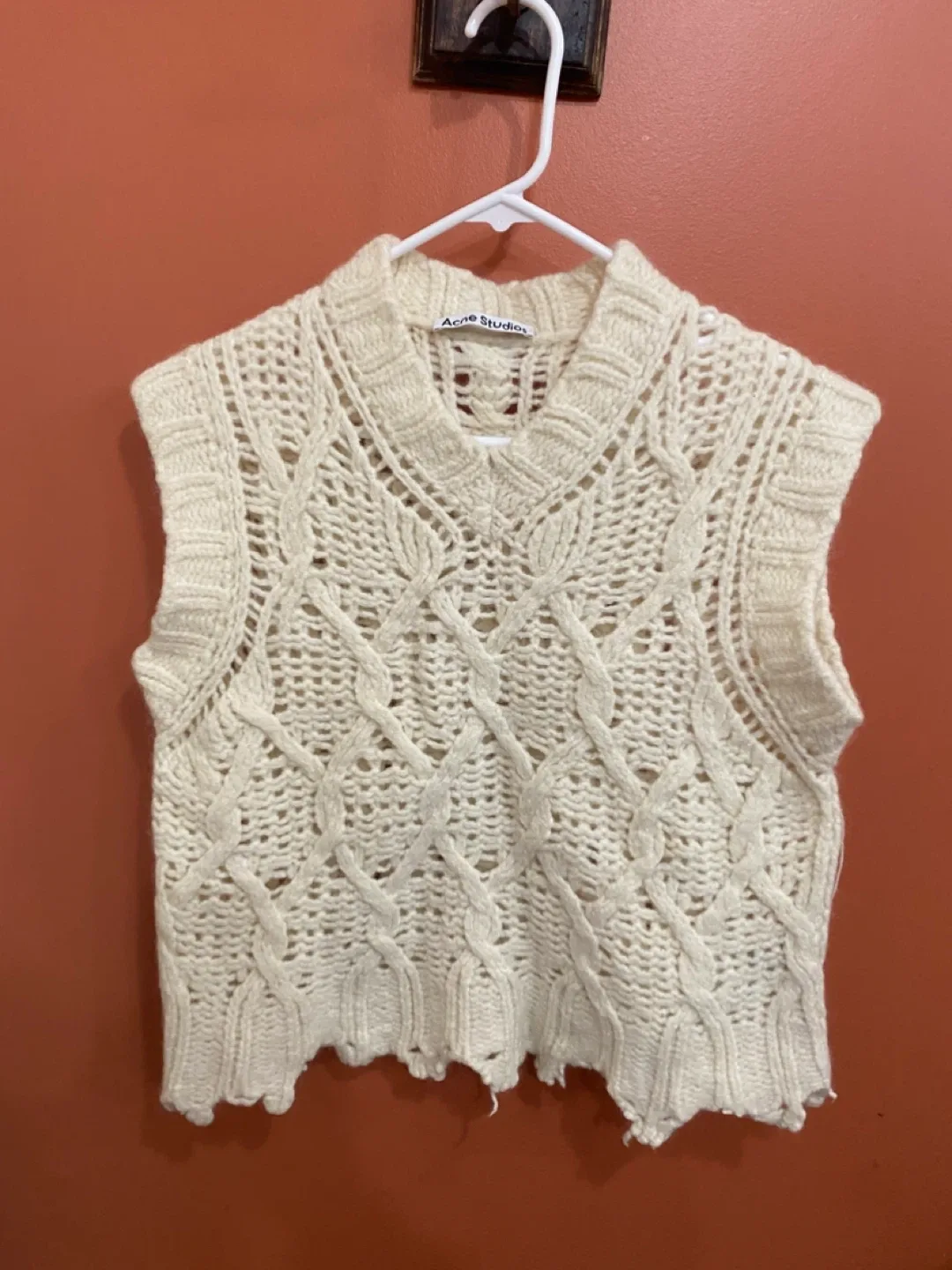 Acne Studios Cream Knit Vest thumbnail