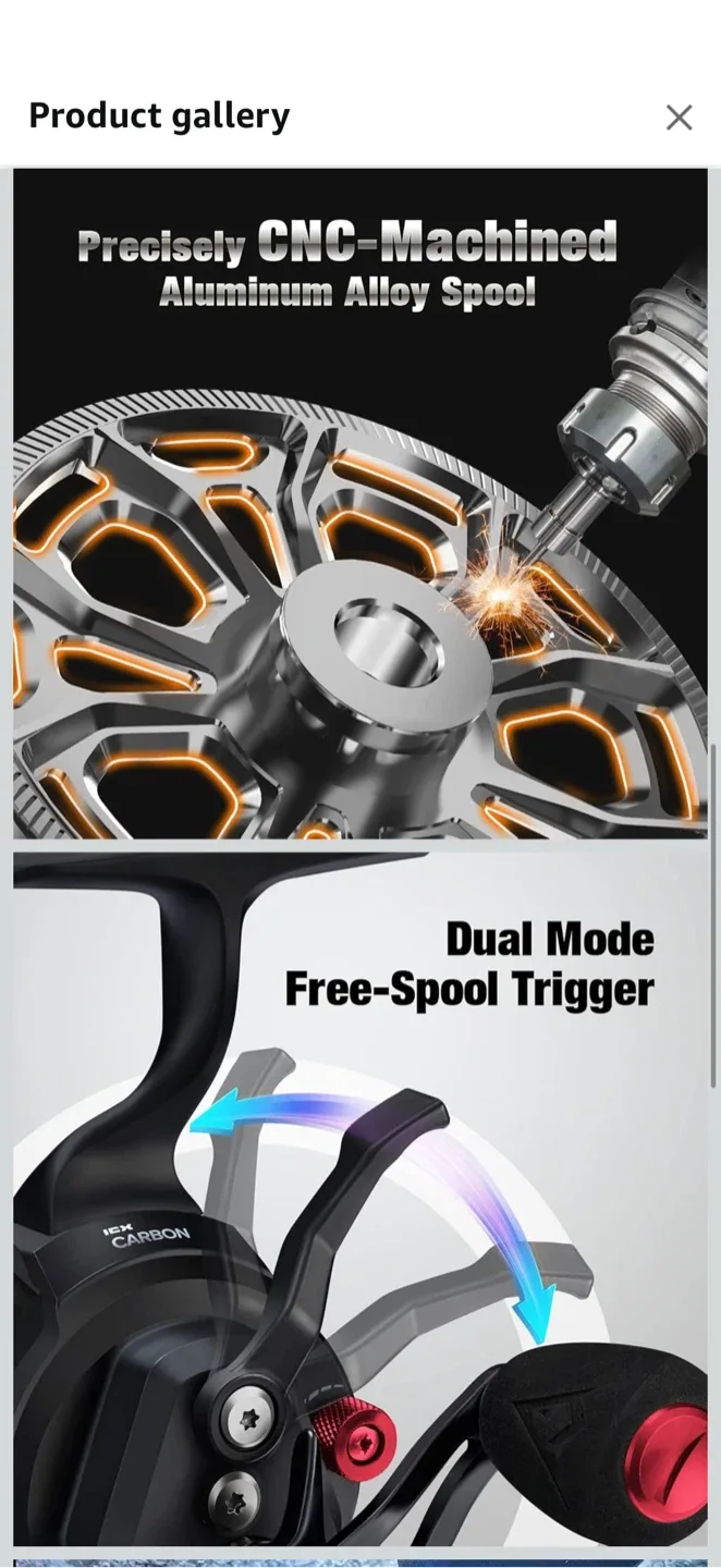 Ice Fishing Reel - CNC Machined Aluminum Alloy Spool image indicator(3)