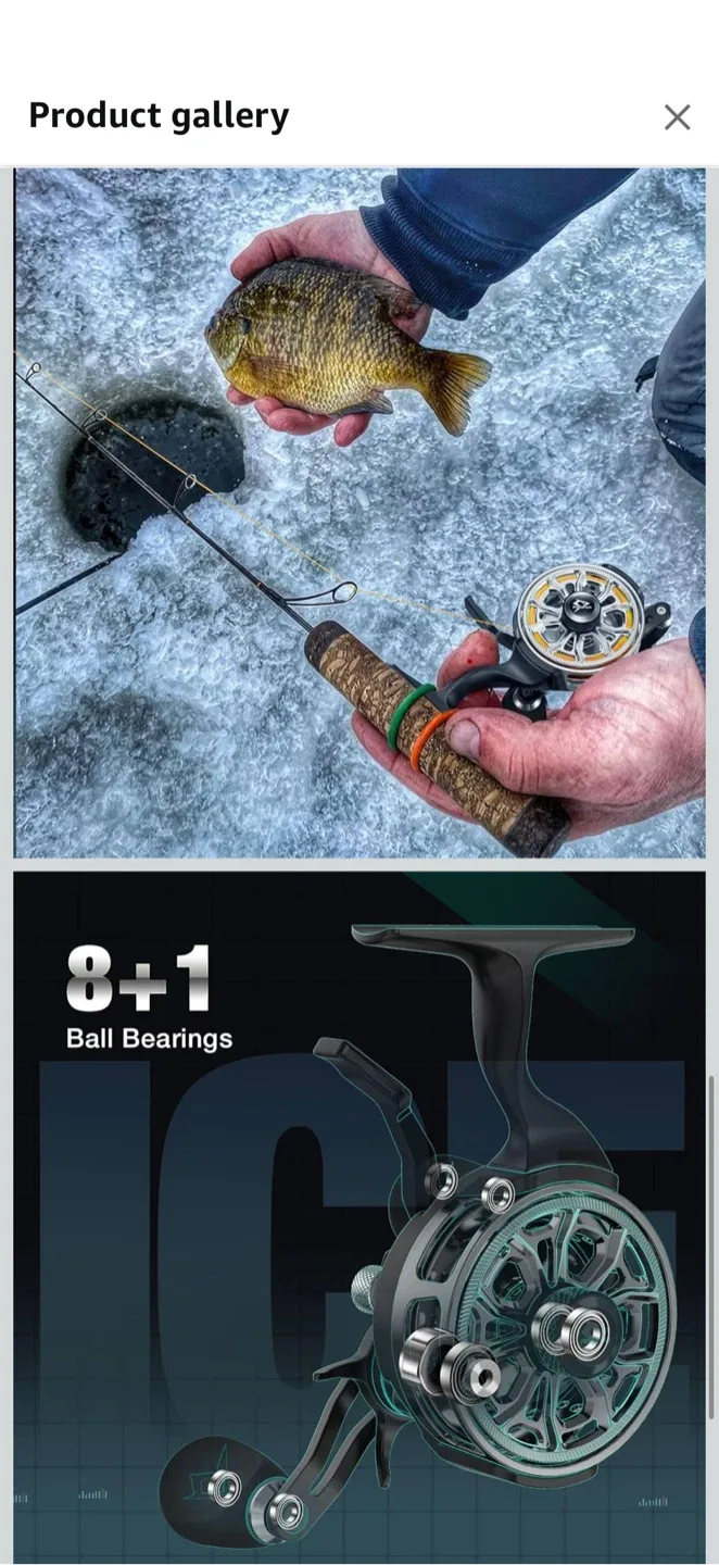 Ice Fishing Reel - CNC Machined Aluminum Alloy Spool image indicator(4)