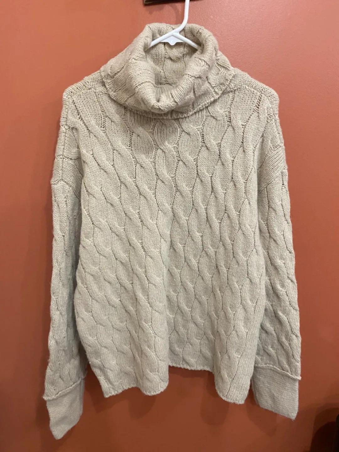 Zara Knit Turtleneck Sweater - Beige thumbnail