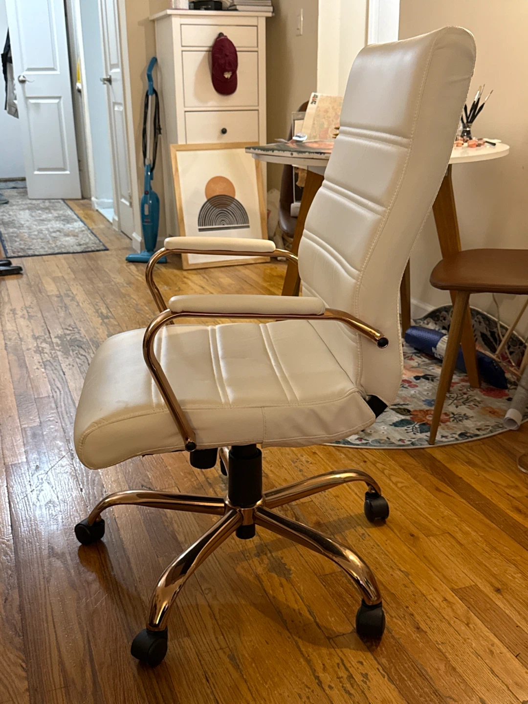 White & Rose Gold Office Chair - photo 2