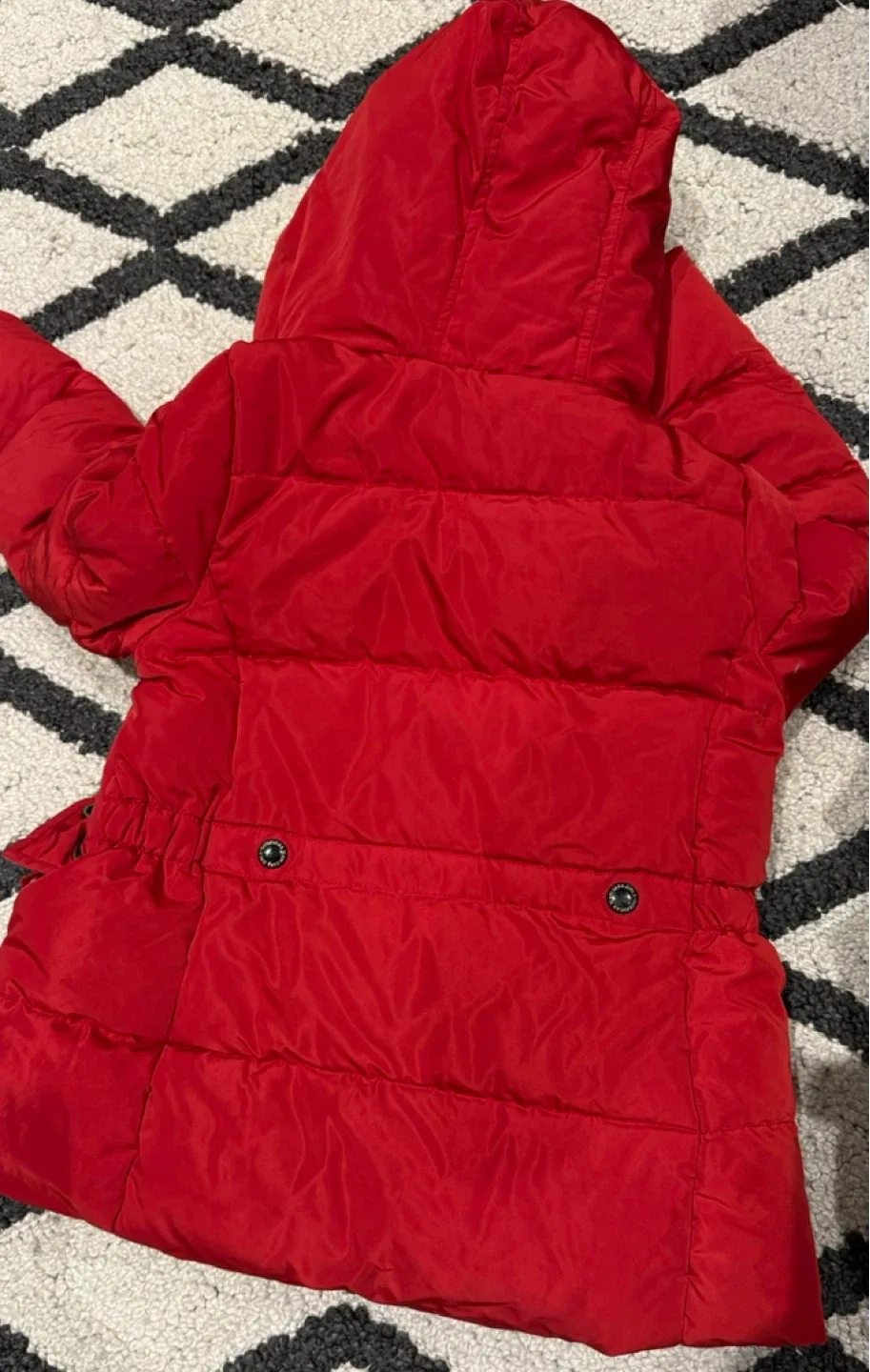 Zara Girls Red Puffer Jacket, Size 7 (122 cm) image indicator(3)