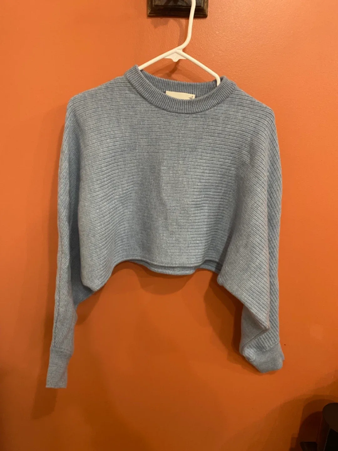 Aritzia Light Blue Cropped Sweater - Size S thumbnail
