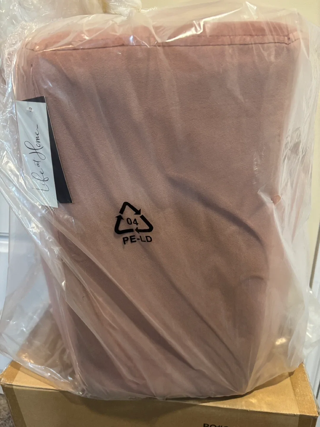 Life at Home Pink Ottoman - New! thumbnail