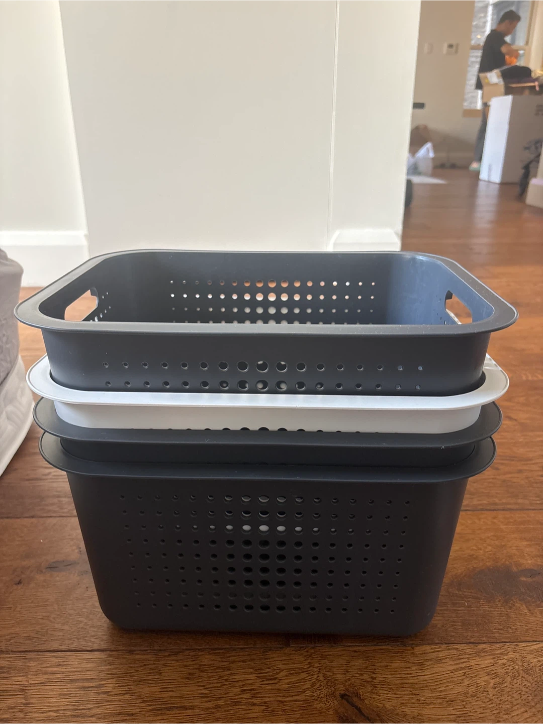 Smart Store Baskets - Gray/White