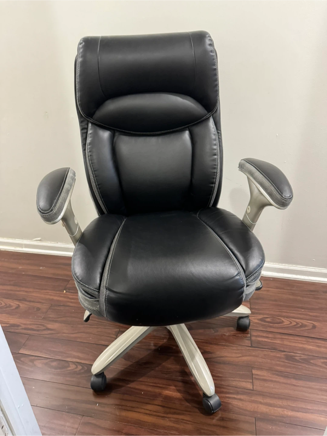 Serta Black Leather Office Chair