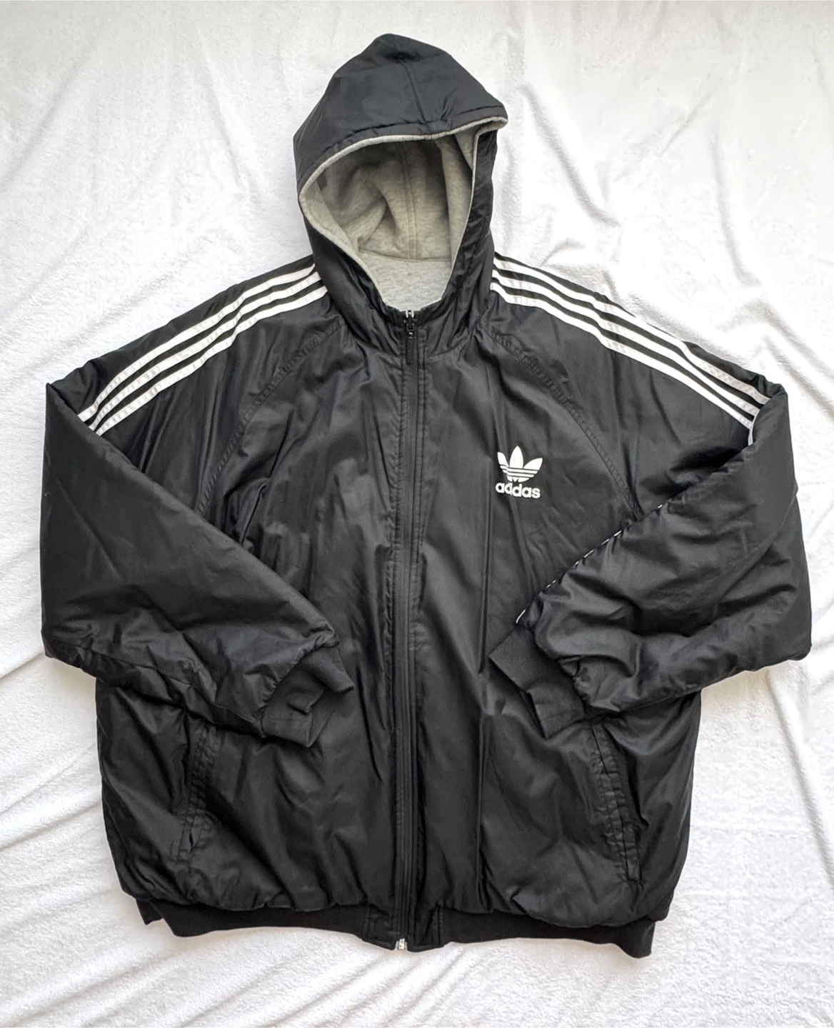 Adidas Black Reversible Hooded Jacket - photo 2