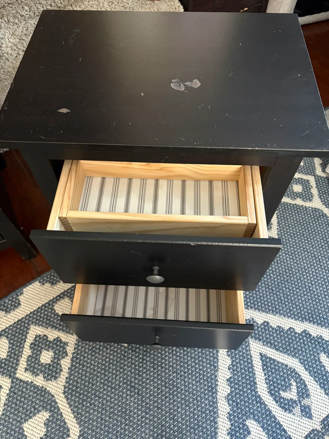 IKEA Hemnes Black Dresser & Nightstand Set image indicator(3)