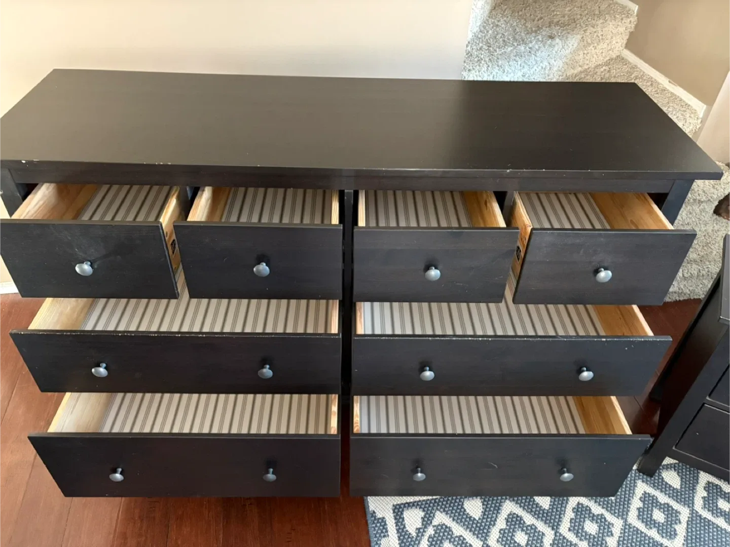 IKEA Hemnes Black Dresser & Nightstand Set image indicator(8)