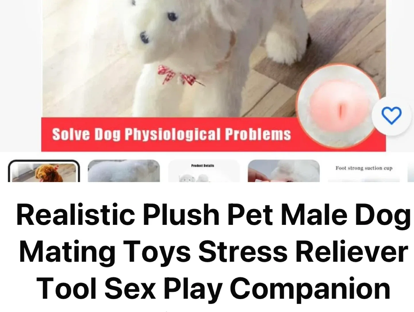 Realistic Plush Pet Male Dog Toys  Sex Play Companion thumbnail