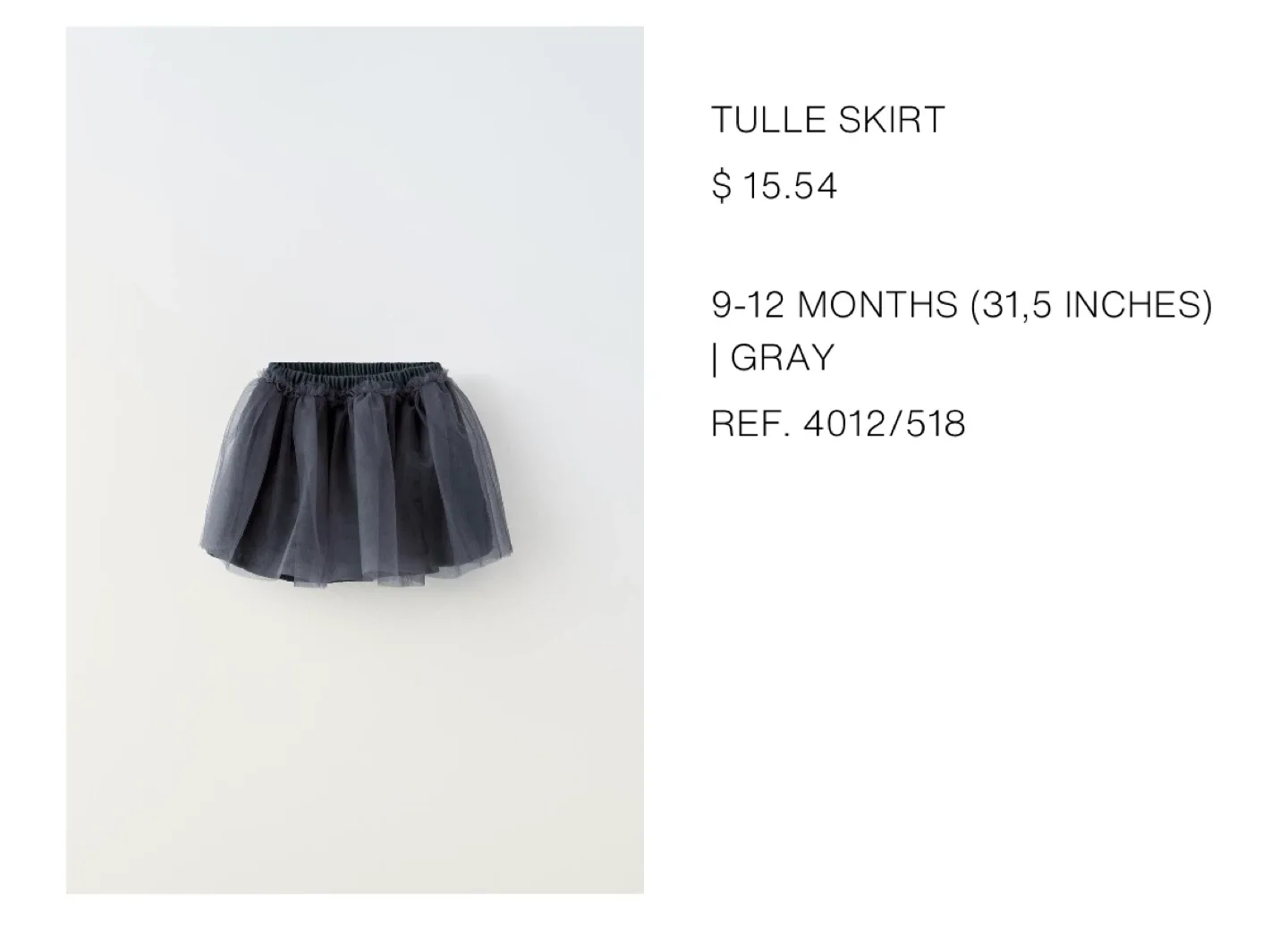 Zara Baby Tulle Skirt - 9-12 Months image indicator(5)