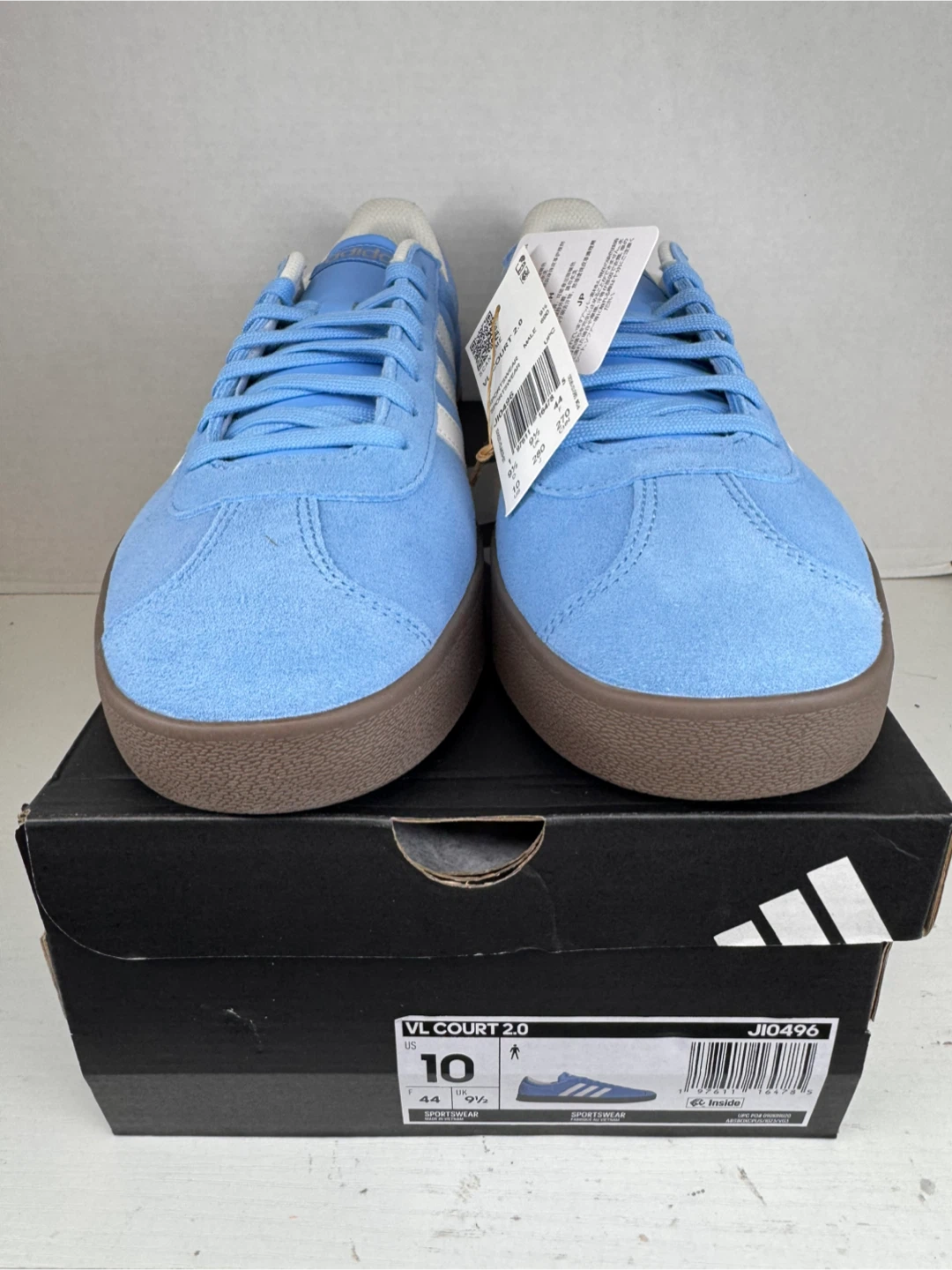 Adidas VL Court 2.0 Light Blue, Size 10 - photo 2