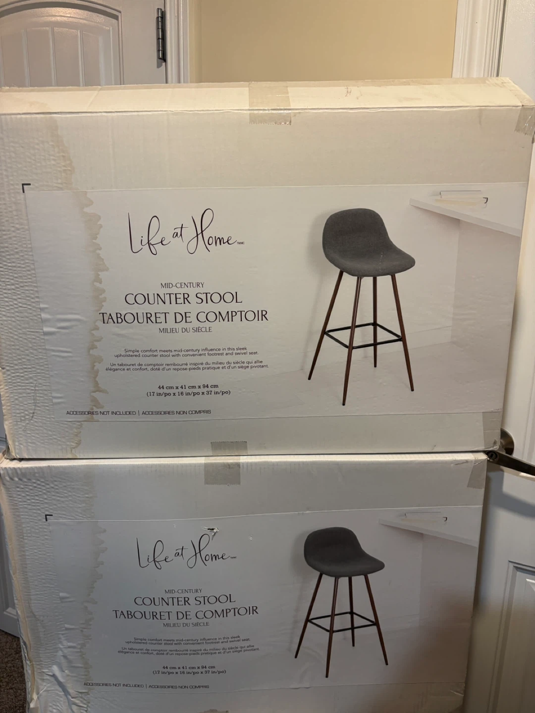 Life at Home Mid-Century Counter Stool - New in Box!