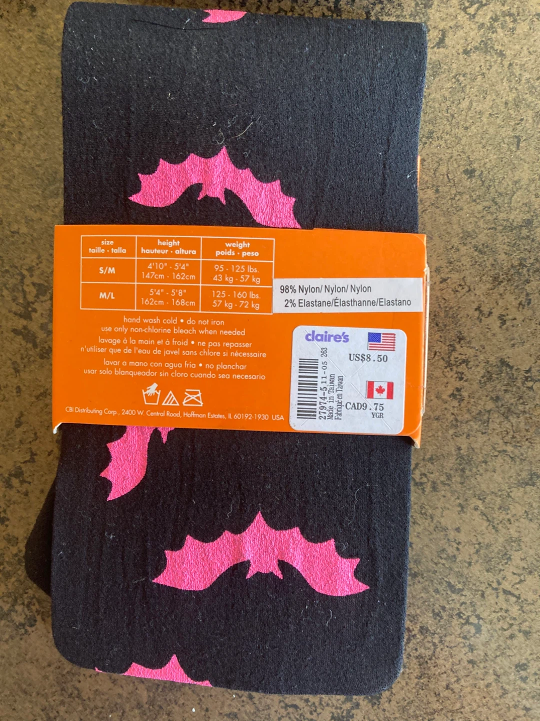 Claire's Bat Footed Tights - Halloween Costume - photo 2