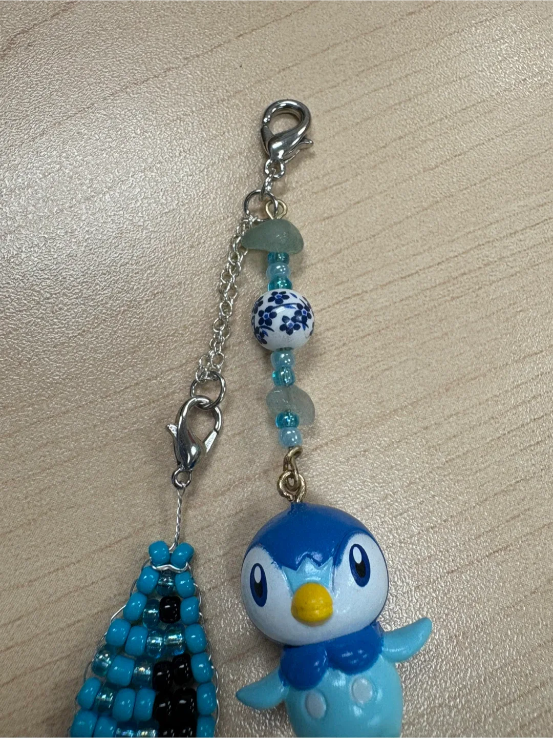 POKEMON *PIPLUP* Custom Handmade Bag Charm Keychain! image indicator(3)