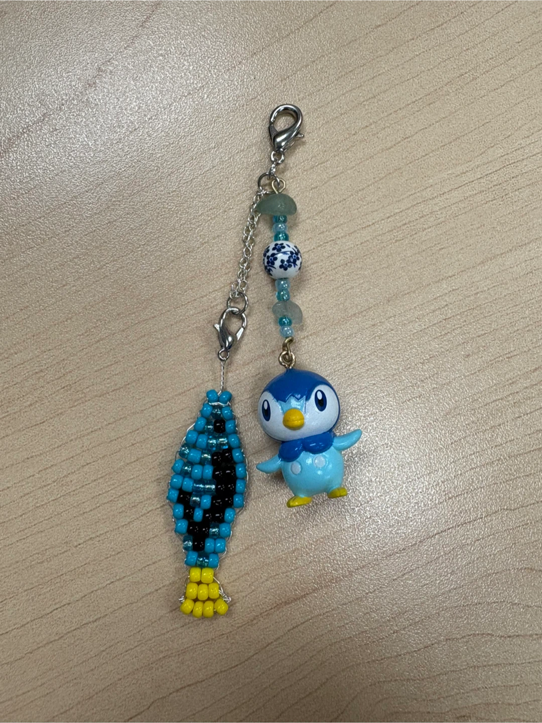 POKEMON *PIPLUP* Custom Handmade Bag Charm Keychain!