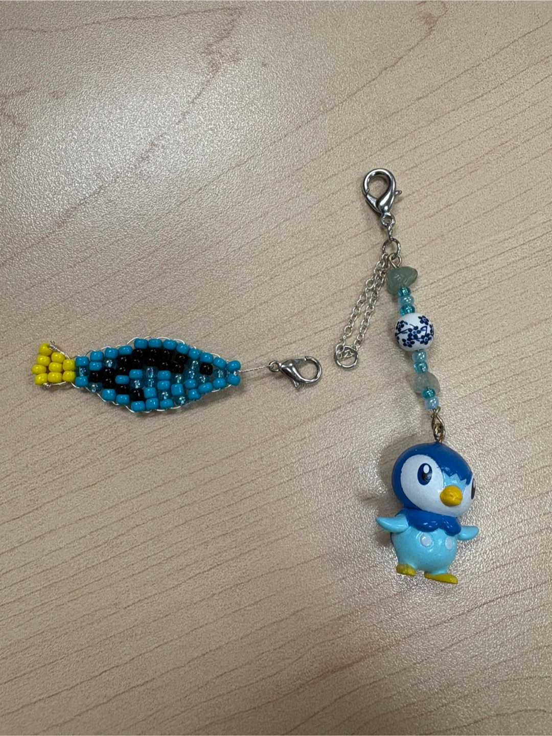 POKEMON *PIPLUP* Custom Handmade Bag Charm Keychain! - photo 4