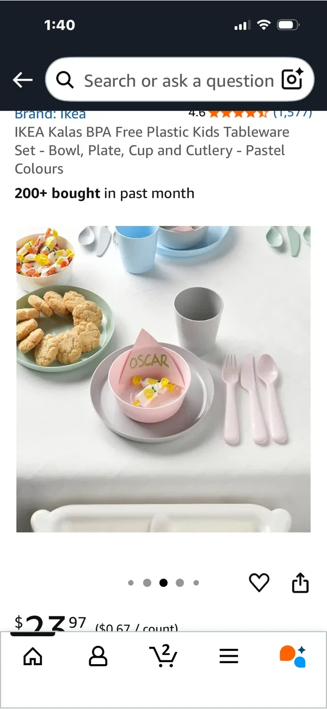 IKEA Kalas Kids Tableware Set image indicator(3)