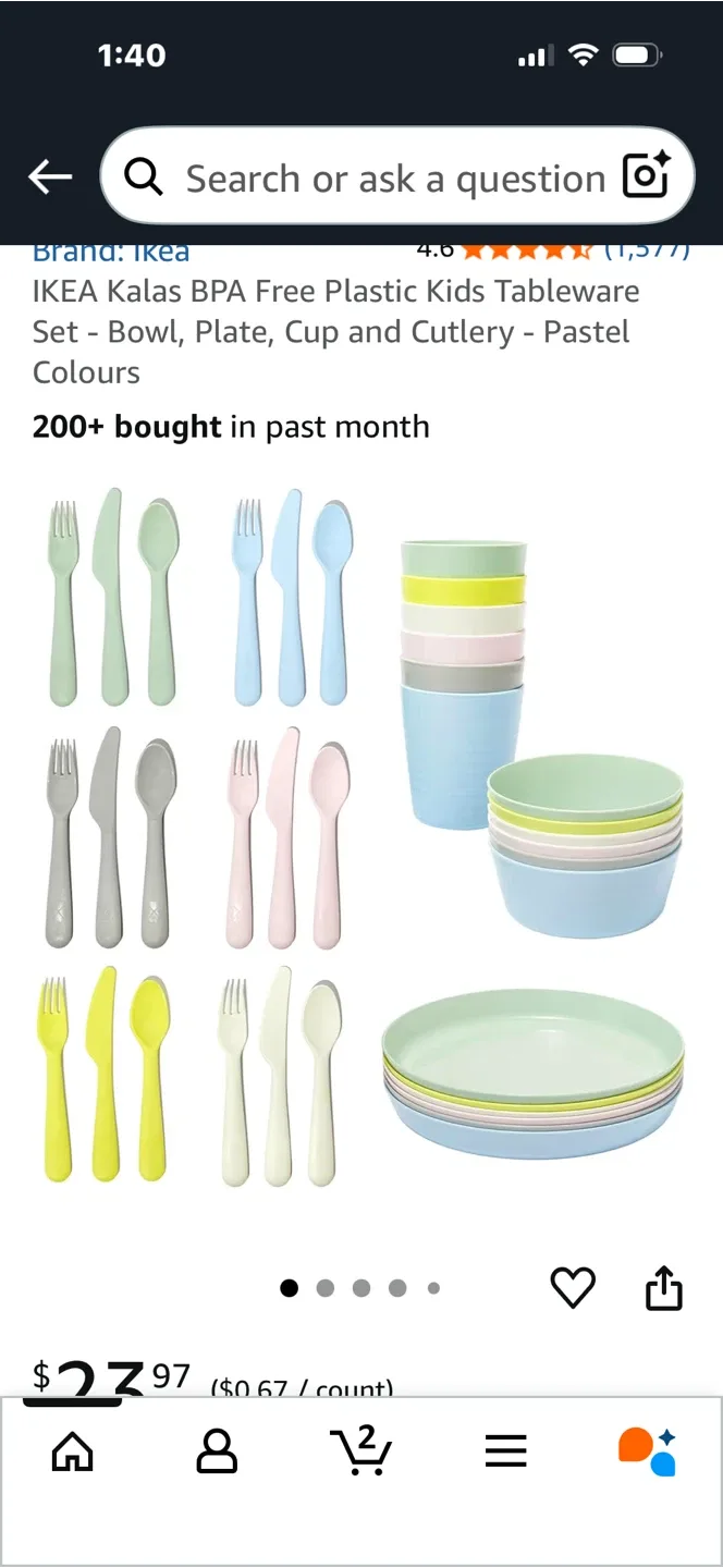 IKEA Kalas Kids Tableware Set image indicator(2)