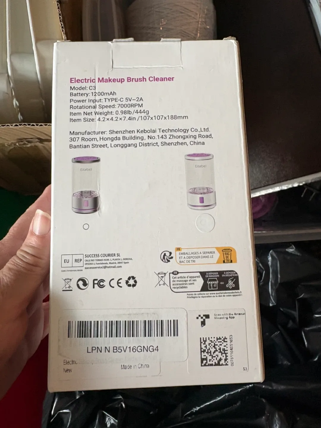 Eitabel Electric Makeup Brush Cleaner - NEW image indicator(3)