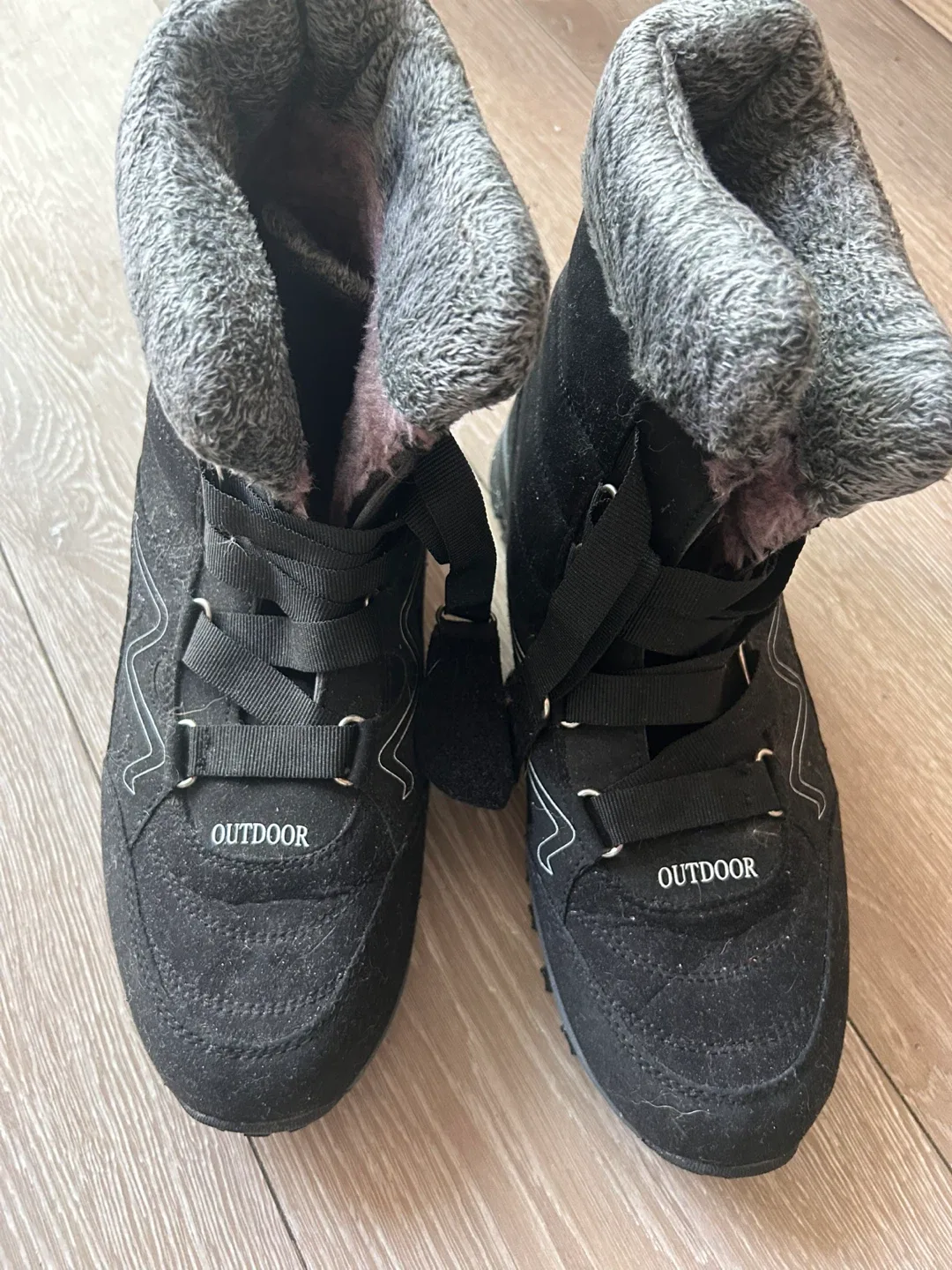 Outdoor Black Winter Boots - Size 43-new thumbnail