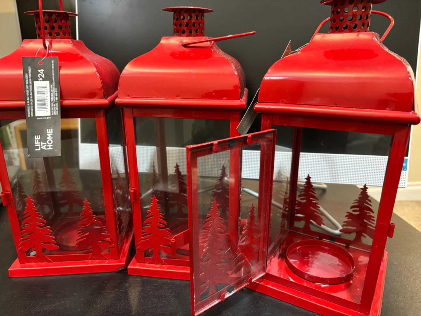 Life At Home Red Christmas Lanterns - photo 2
