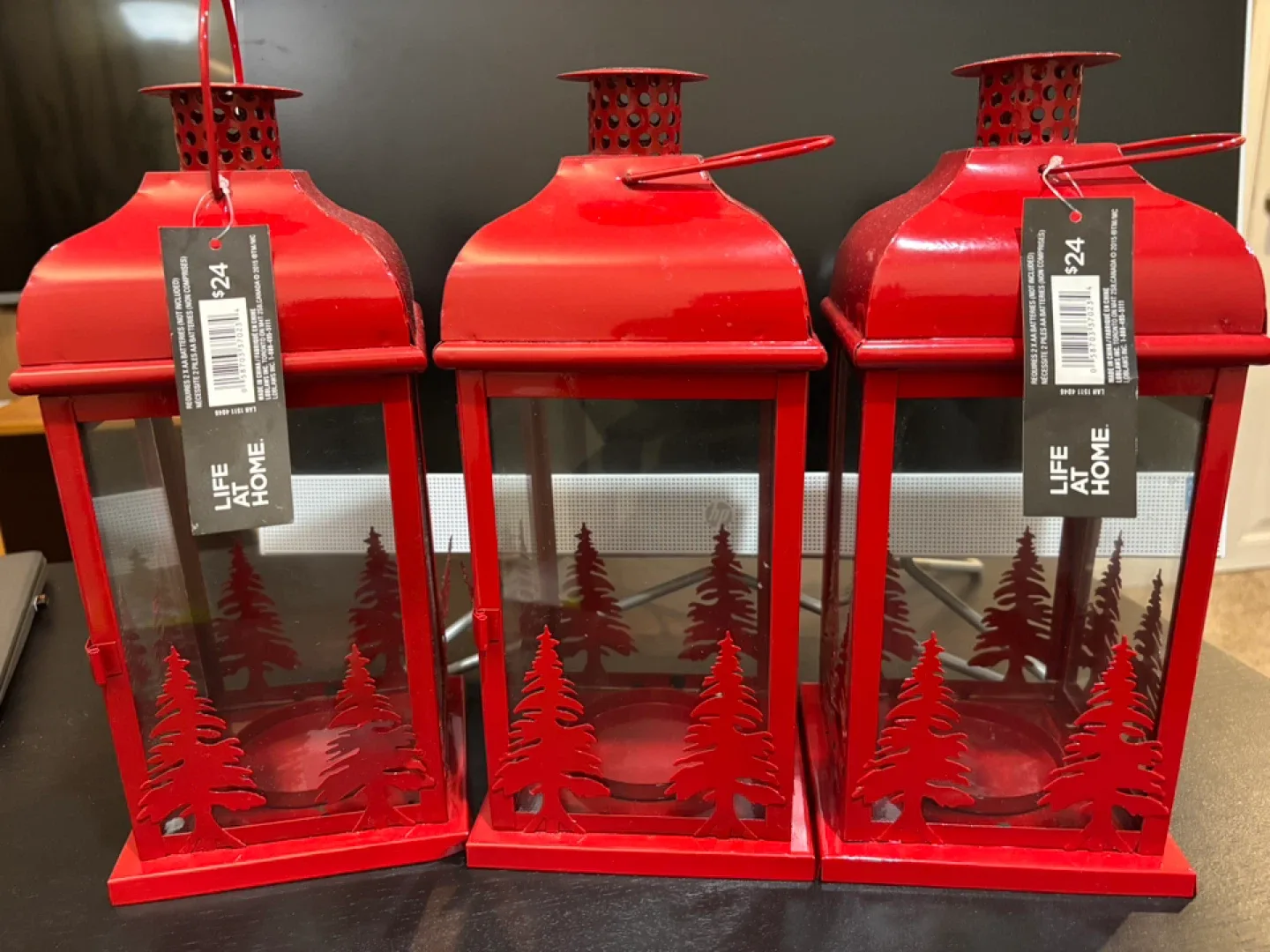 Life At Home Red Christmas Lanterns