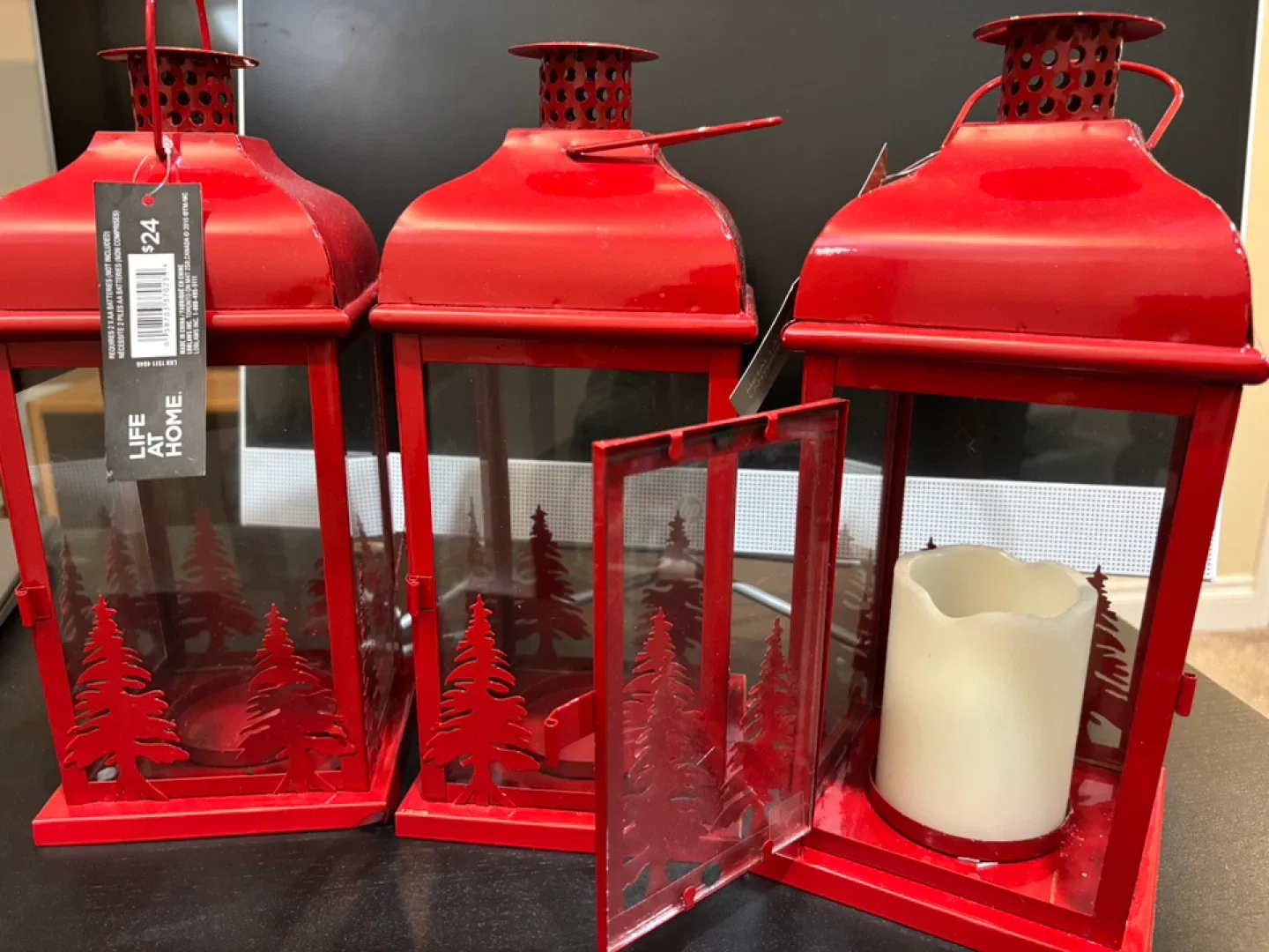 Life At Home Red Christmas Lanterns image indicator(3)