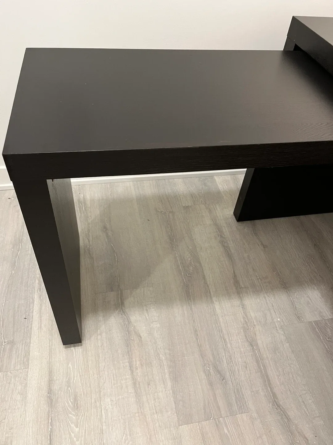 Ilea MALM Black pull out L-Shaped Desk image indicator(6)