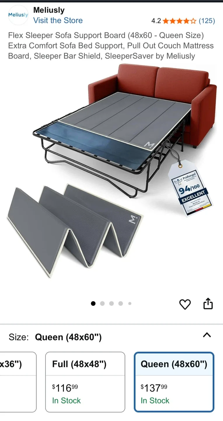 Meliusly Flex Sleeper Sofa Support Board (Queen) thumbnail