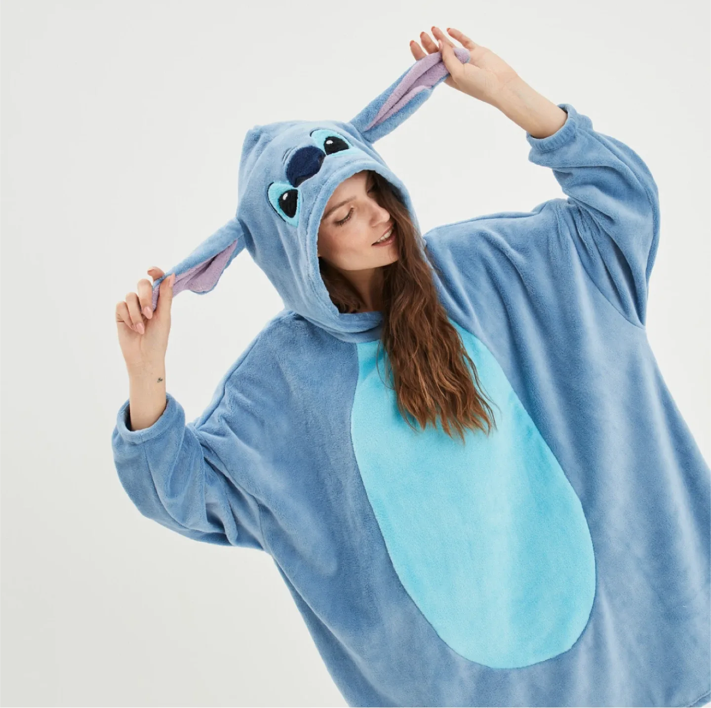 New Disney Stitch Hooded Blanket size XL thumbnail