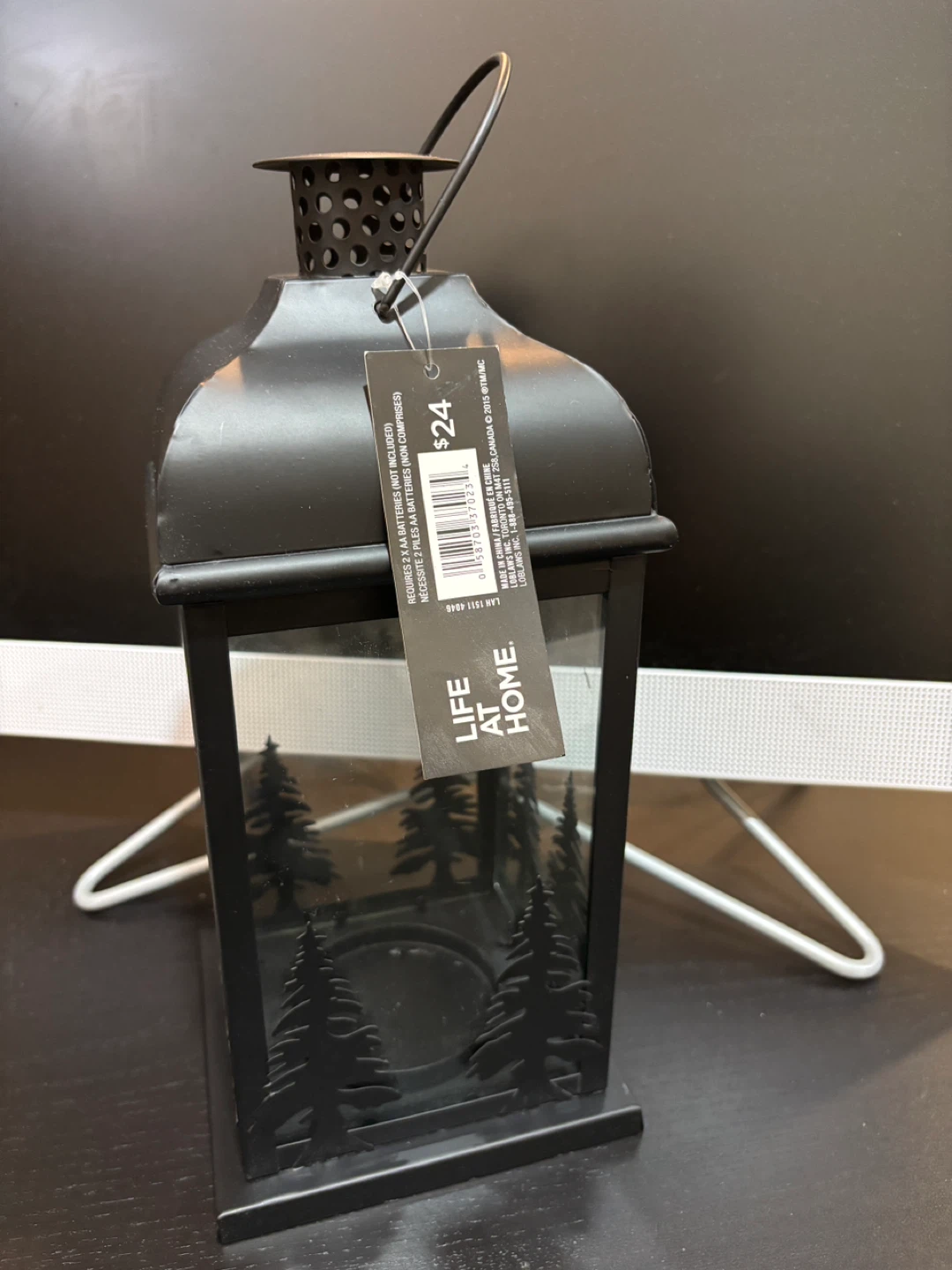 Life at Home Black Metal Lantern