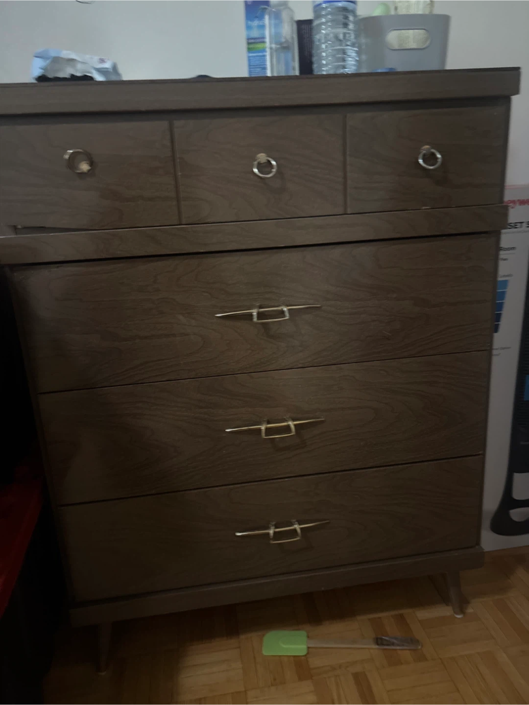 Brown Wooden Dresser with Drawers