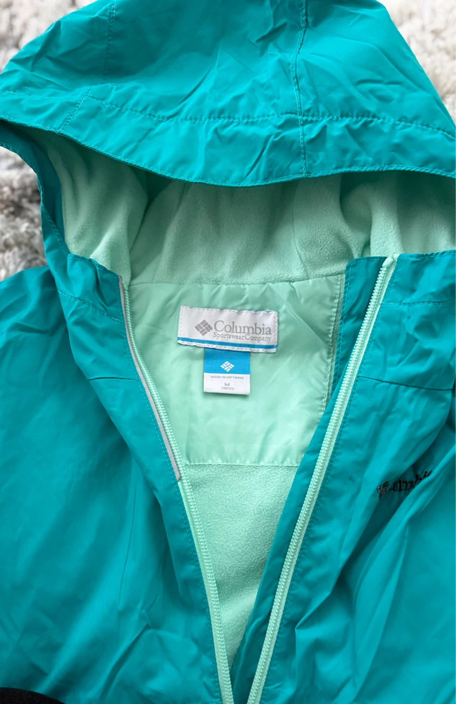 Columbia Rain Jacket - Size M - Teal & Mint - photo 3