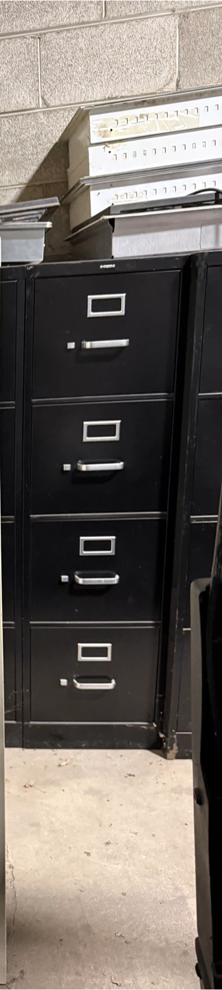 Black office file cabinet