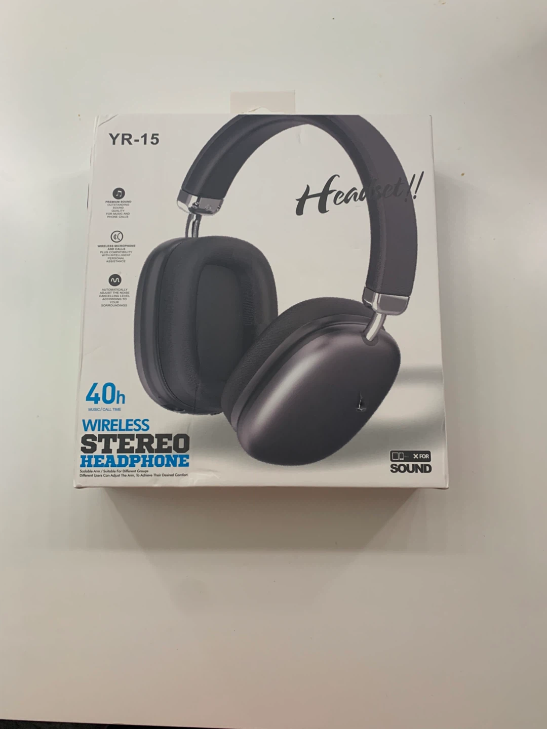 YR-15 Wireless Stereo Headphones - New in Box! - photo 2