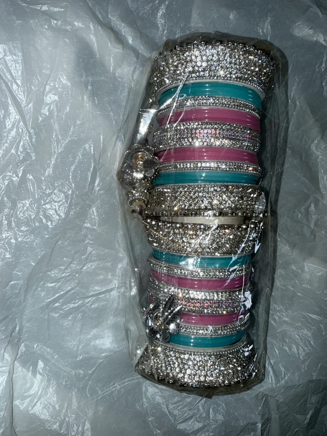 Bangles - Silver, Pink and Blue image indicator(2)