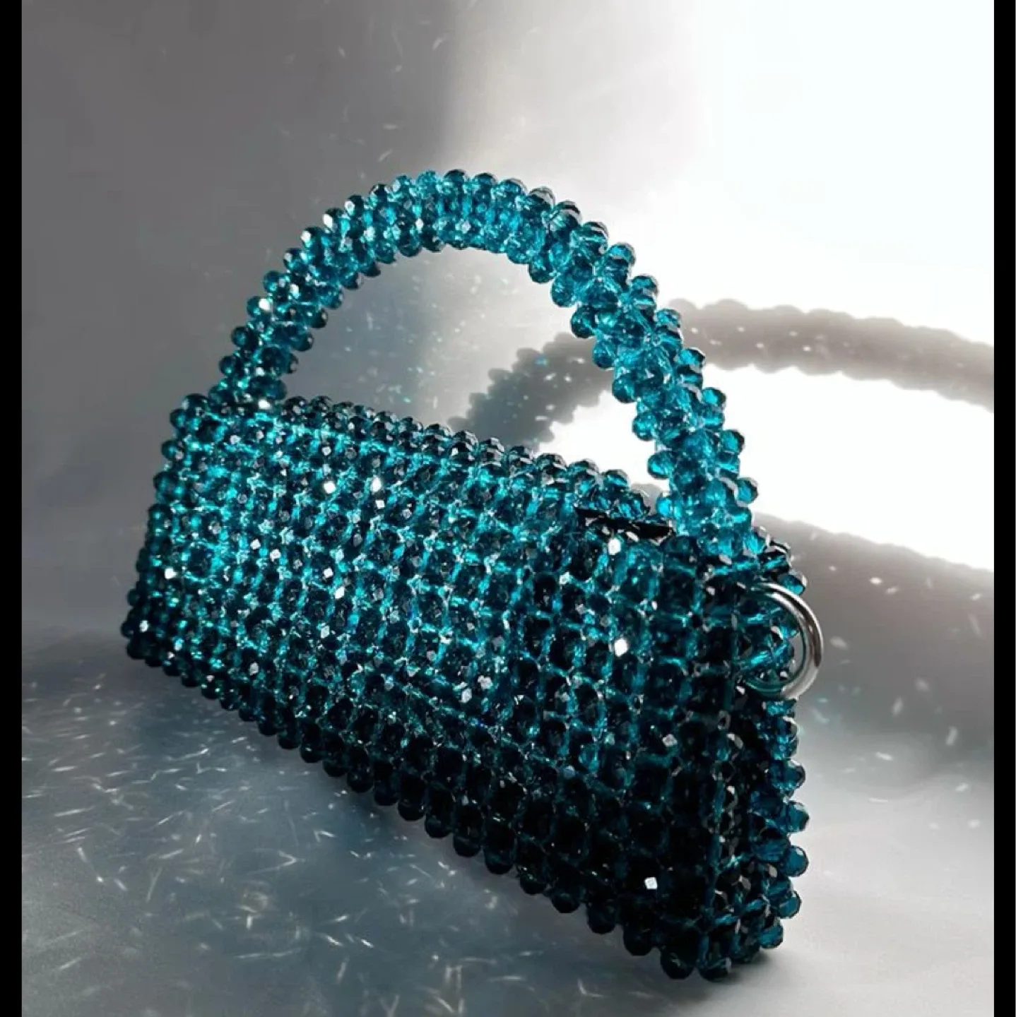Handmade Crystal Beaded Purse image indicator(6)