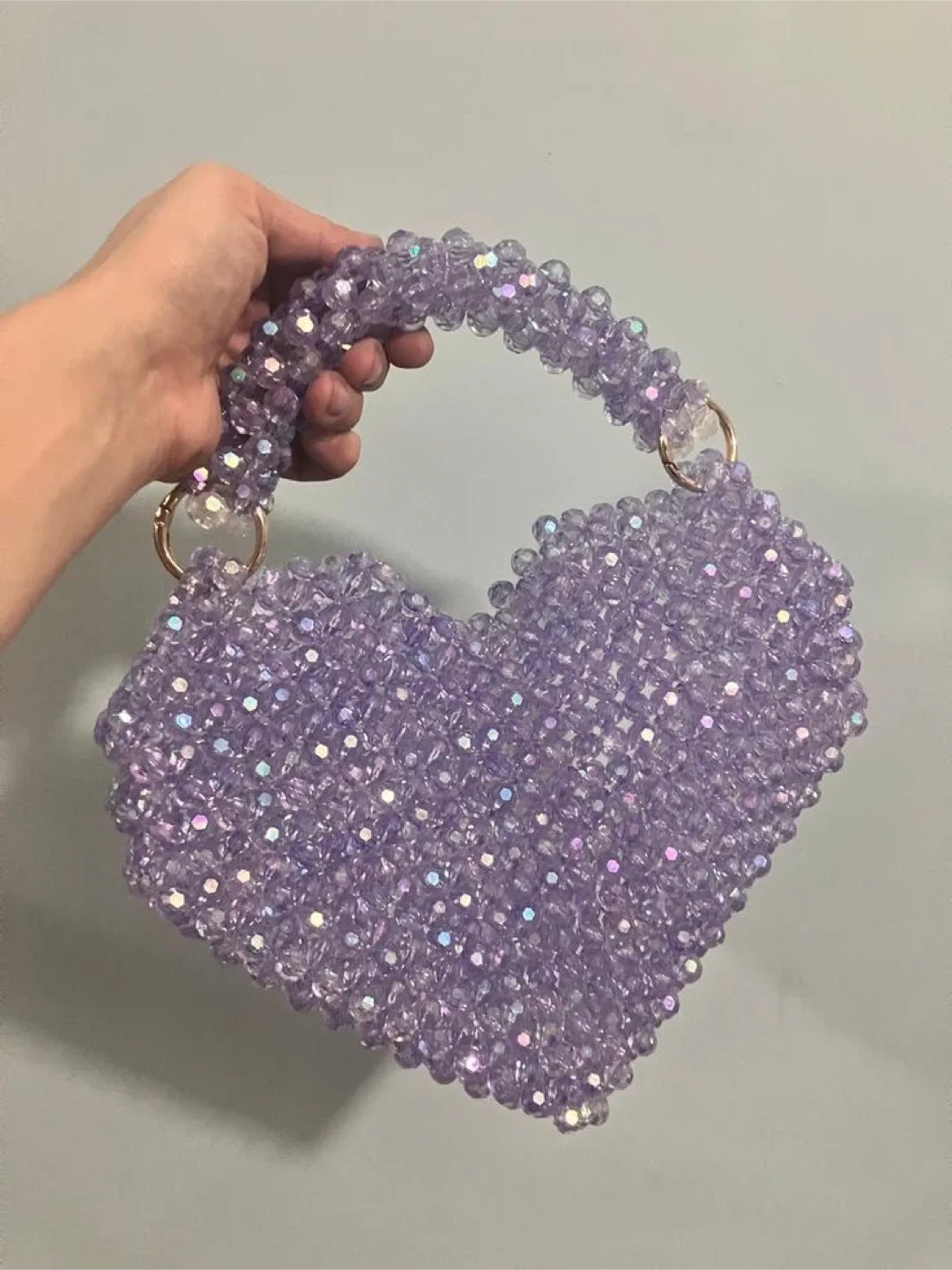 Handmade Crystal Beaded Purse image indicator(8)