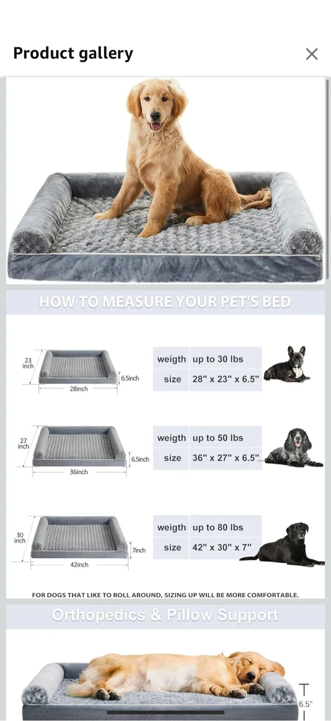 YPDOPORA Orthopedic Dog Bed – XL image indicator(2)